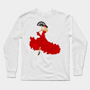 Flamenco Dancer Long Sleeve T-Shirt